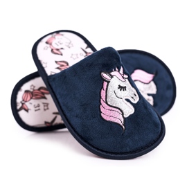 Lasten tohvelit Unicorn Navy Blue Unicorn tummansininen