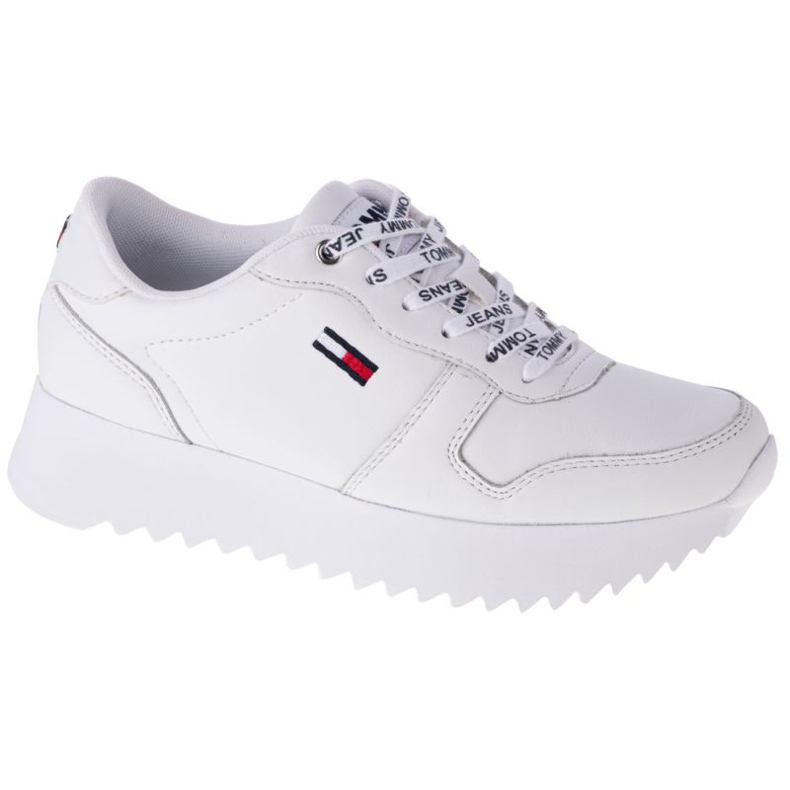 Tommy Hilfiger High Cleated Nahka W EN0EN01120-YBR valkoinen