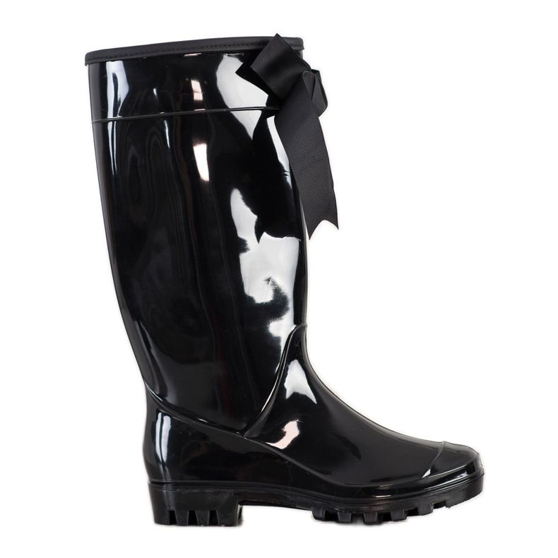 SHELOVET Lakattu galoshes jousella musta