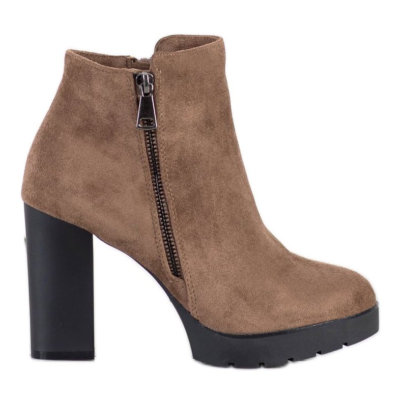 Small Swan Korkeakorkoiset saappaat ruskea