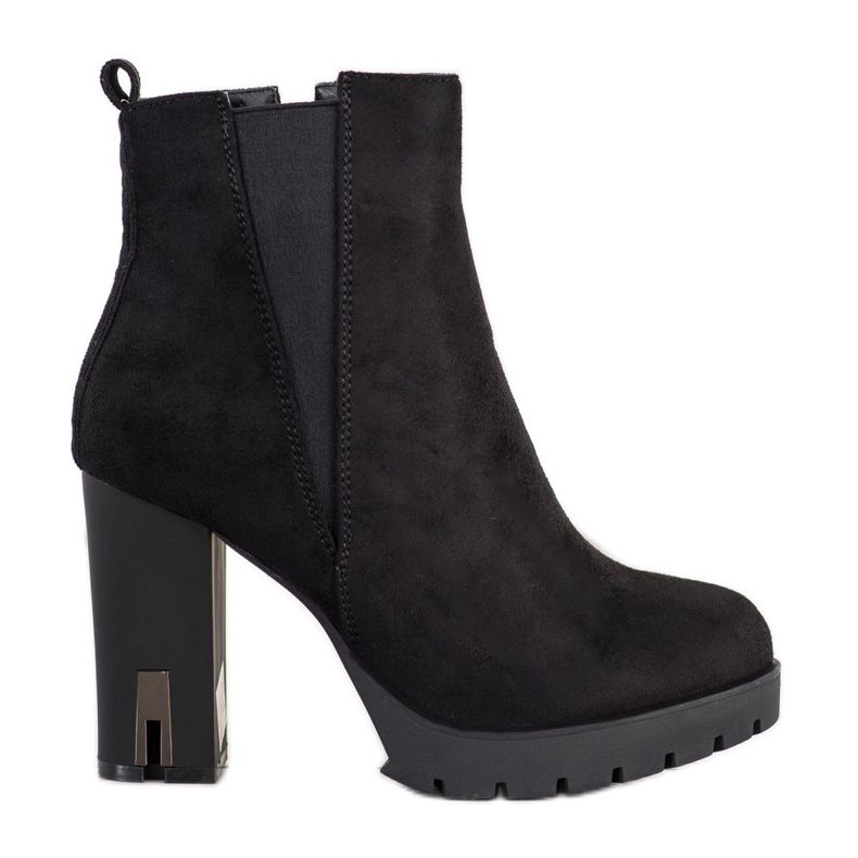 Super Mode Saappaat, joissa Mat -kantapää musta