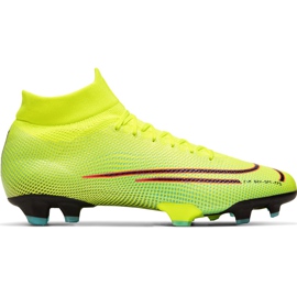 Nike Mercurial Superfly 7 Pro Mds Fg BQ5483 703 jalkapallokengät valkoinen, musta, vaaleanpunainen keltainen