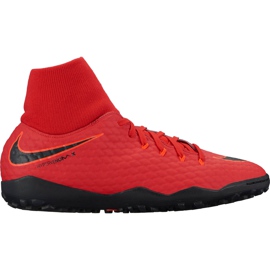 Nike Hypervenom X Phelon 3 Df Tf 917769616 jalkapallokengät punainen punainen