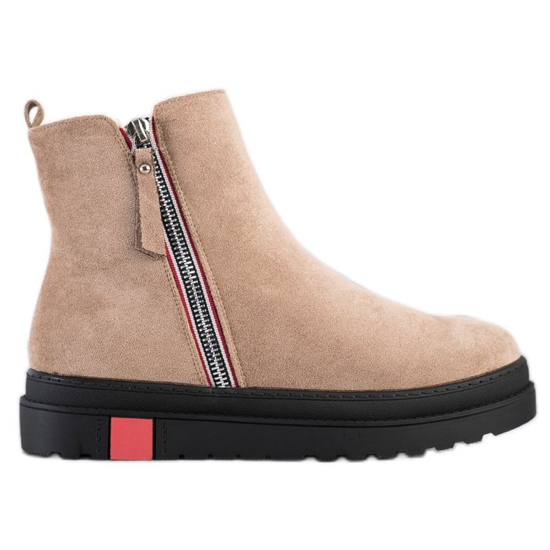 Seastar Saappaat mustalla alustalla beige