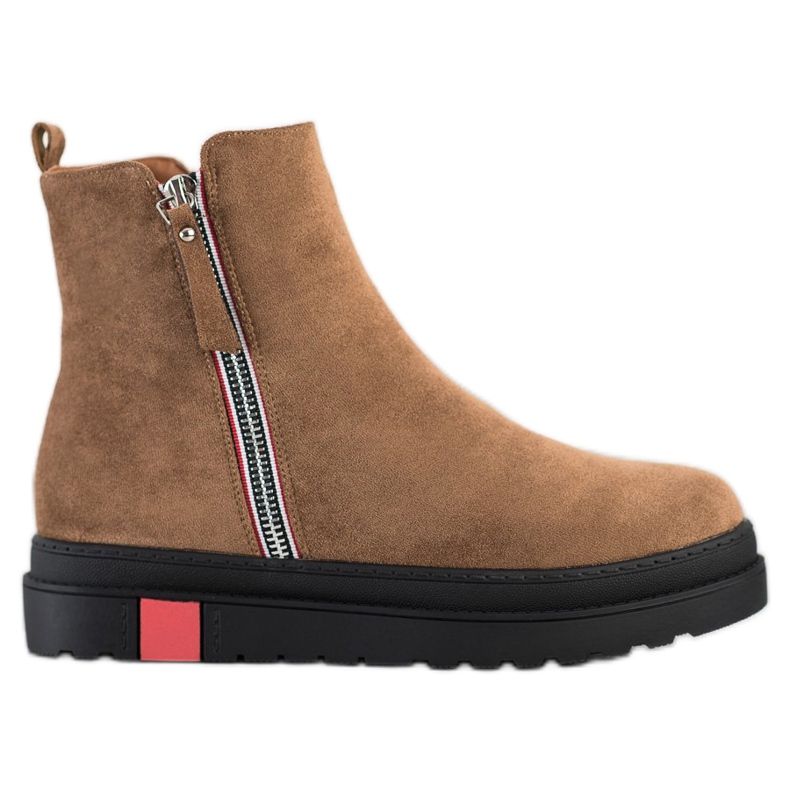 Seastar Saappaat mustalla alustalla ruskea monivärinen