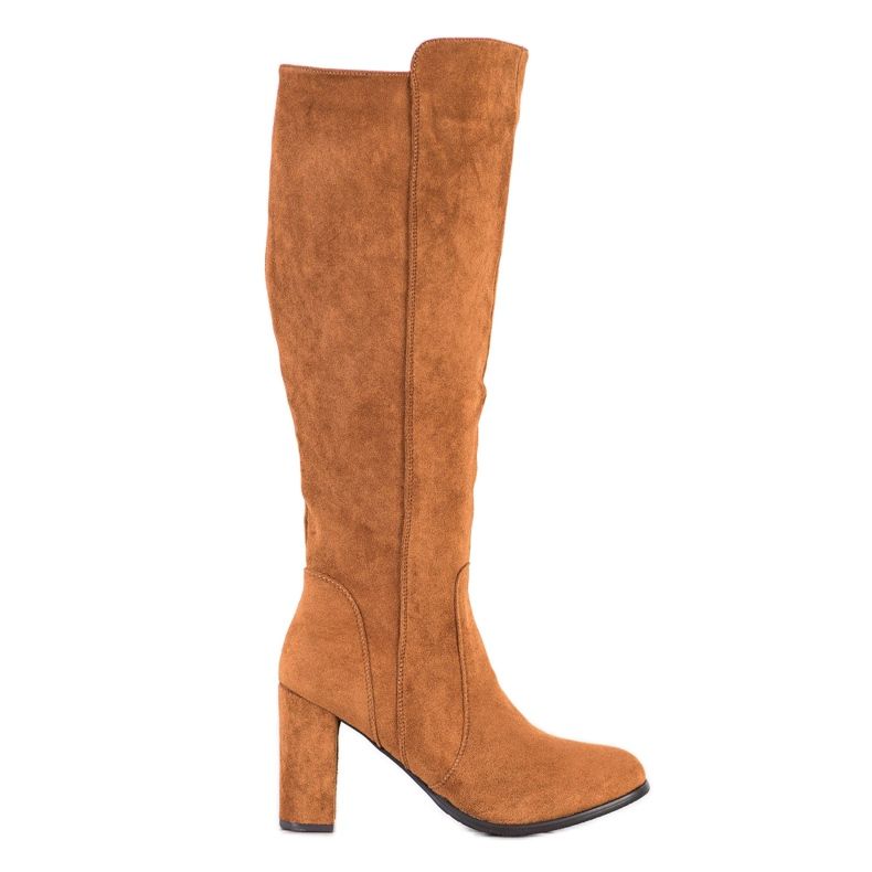 Sabatina Kamelin mokkanahkaiset saappaat ruskea monivärinen