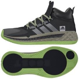 Adidas Pro Boost Mid M FW9510 koripallokengät tummansininen, musta, harmaa/hopea musta