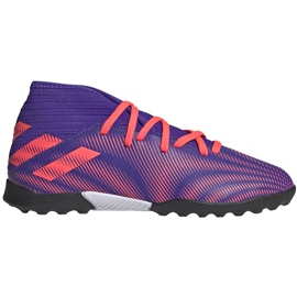 Jalkapallokengät adidas Nemeziz.3 Tf Junior violetti-vaaleanpunainen EH0576 monivärinen