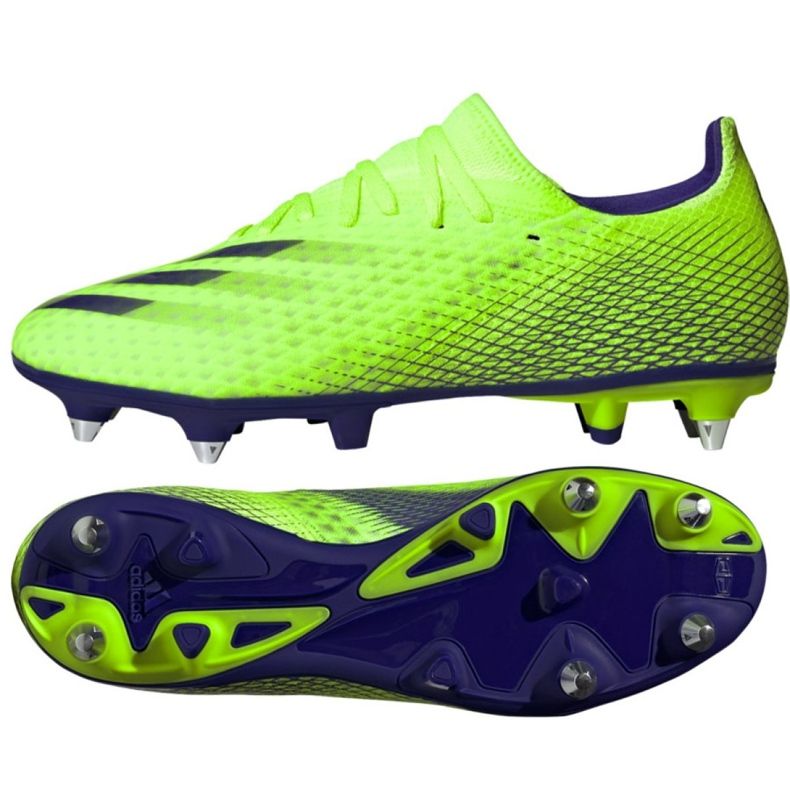 Adidas X Ghosted.3 Sg M EG8176 jalkapallokengät monivärinen vihreä