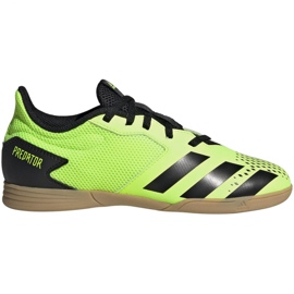 Adidas Predator 20.4 In Sala Jr EH3043 jalkapallokengät monivärinen vihreä