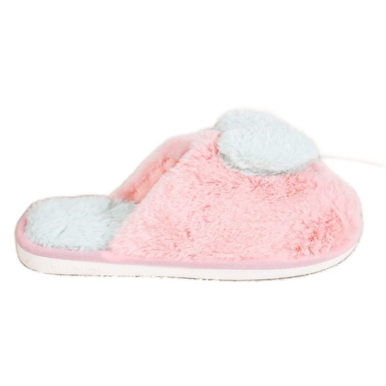 Bona Tossut sydämellä vaaleanpunainen harmaa