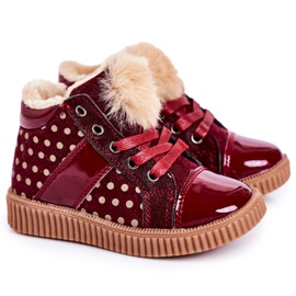 PL1 Lasten lämpimät saappaat Lenkkarit Polka Dots Red Anastasia punainen PL1 Lasten lämpimät saappaat Lenkkarit Polka Dots Red Anastasia punainen