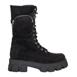 Seastar Mokkanahkaiset saappaat taskulla musta