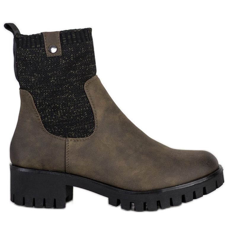 M.Daszyński Slip-on saappaat alustalla vihreä