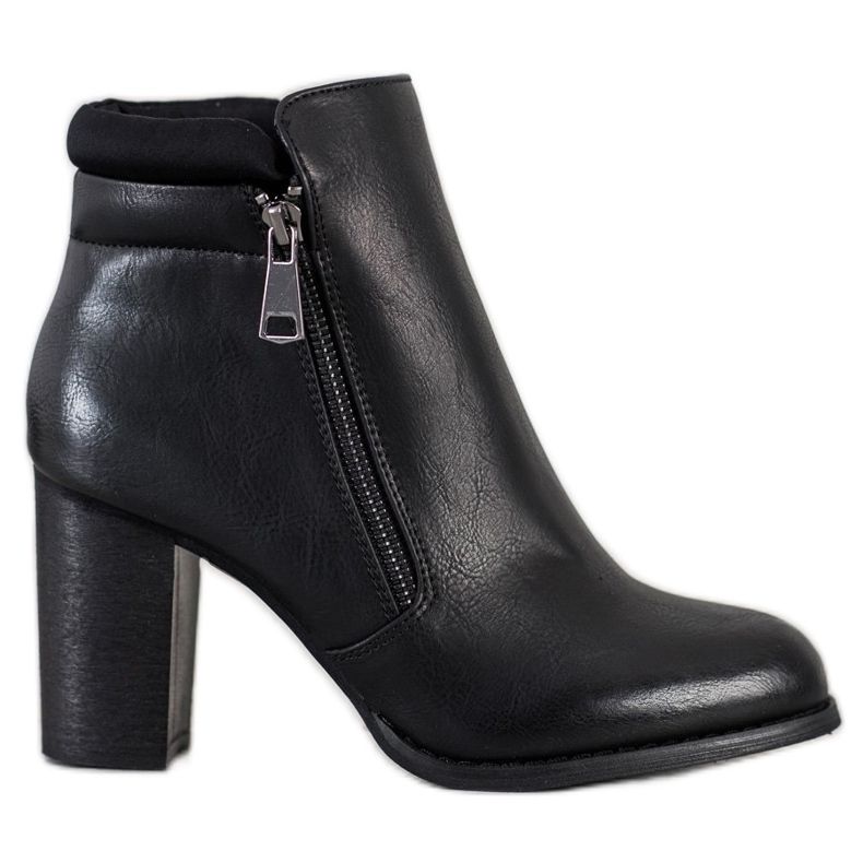 Super Mode Klassiset saappaat vetoketjulla musta