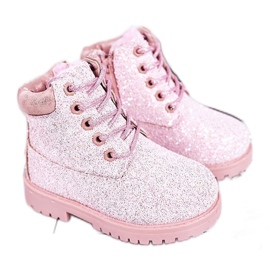 Lasten Brocade Lämmin Saappaat Trappers Pink Mermaid pinkki