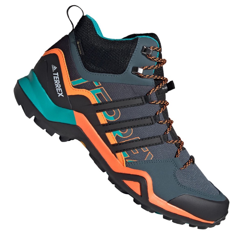 Adidas Terrex Swift R2 Mid Gtx M FV6840 kengät musta oranssi harmaa vihreä