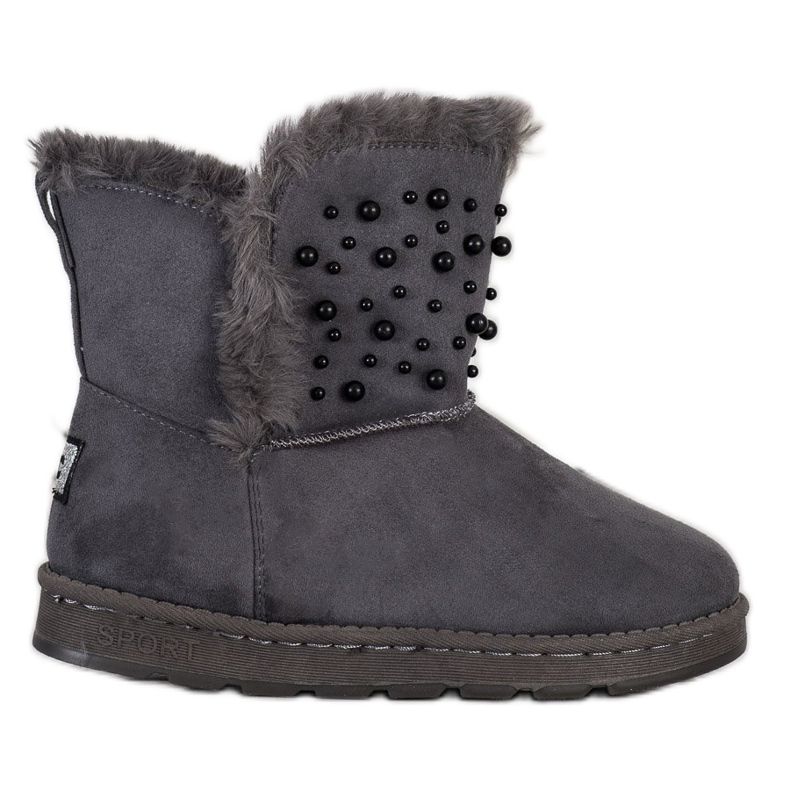 Bona Mukluki helmillä harmaa