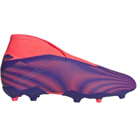 Adidas Nemeziz.3 Ll Fg Jr EH0583 jalkapallokengät oranssi, violetti, vaaleanpunainen violetti