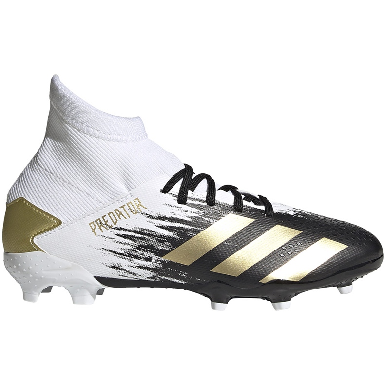 Adidas Predator 20.3 Fg Junior FW9215 jalkapallokengät valkoinen valkoinen