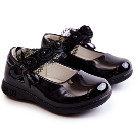 Apawwa Lasten baleriinit tarranauhalla Lace Black Evelyn musta