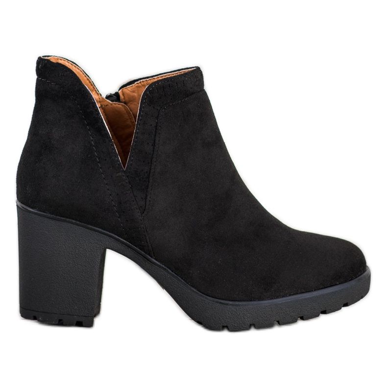 Bella Paris Mokkanahkakengät leikkauksella musta