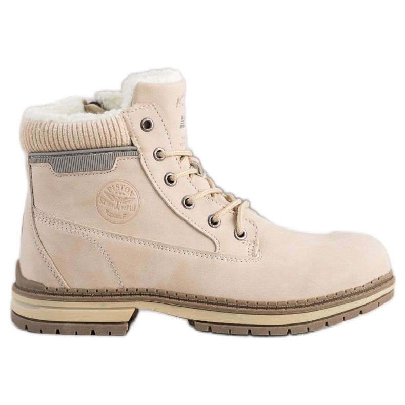 SANDIC Trappers lampaannahkaa beige