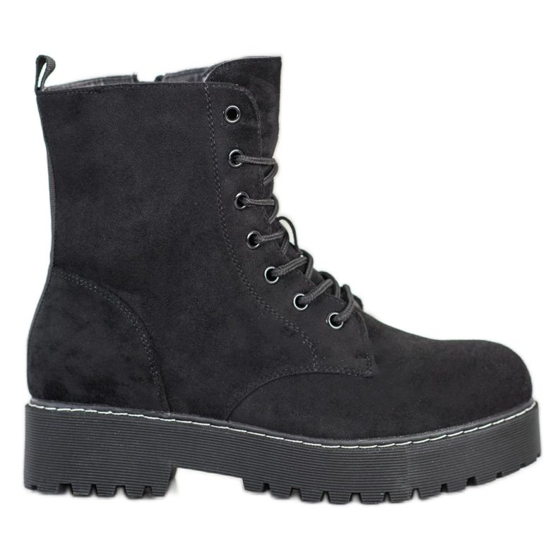 SHELOVET Suede Trappers alustalla musta