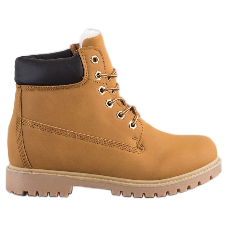 SHELOVET Lämpimät vaelluskengät Eco -nahalla ruskea