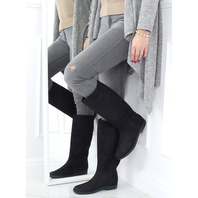 Musta naisten galoshes musta D62P musta