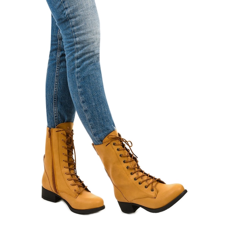 Keltaiset nauhakengät S10 keltainen