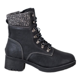 Queentina Eristetyt nilkkurit musta harmaa