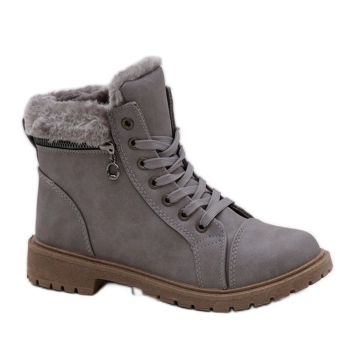 Harmaat erottimet eristetyt saappaat Dorfir