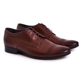 Bednarek Polish Shoes Miesten nahkaiset Bednarek-tohvelit tummanruskeat