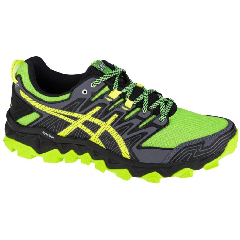 Asics Gel-FujiTrabuco 7 M 1011A197-300 musta harmaa vihreä keltainen