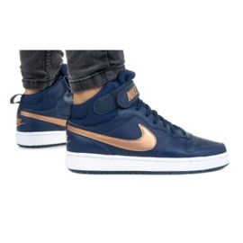 Nike Court Borough Mid 2 Jr CD7782-400 kengät musta tummansininen