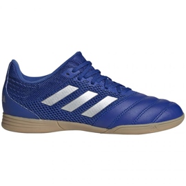 Adidas Copa 20.3 In Sala Jr EH0906 jalkapallokengät hopeaa, sinistä sininen