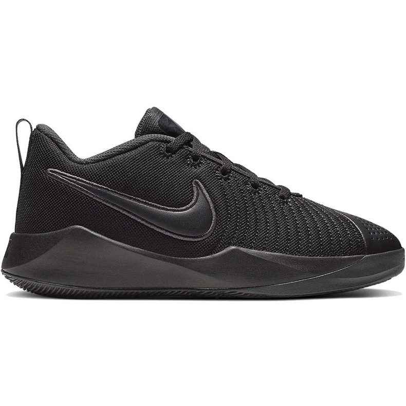 Nike Team Hustle Quick 2 mustat lasten kengät AT5298 001