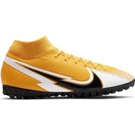 Nike Mercurial Superfly 7 Academy Tf M AT7978 801 jalkapallokengät musta, keltainen, valkoinen keltaiset