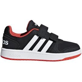 Adidas Hoops 2.0 Cmf C lasten kengät, musta-punainen-valkoinen B75960