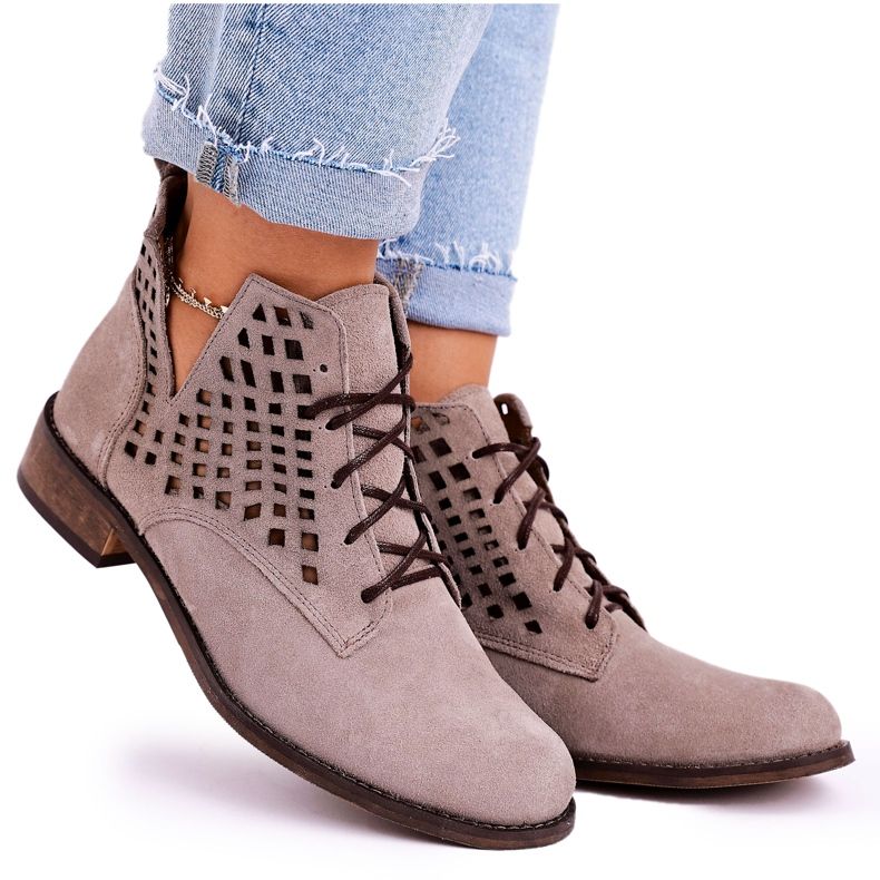 Nicole Naisten avoimet mokkanahkaiset cappuccino -susannah -saappaat ruskea