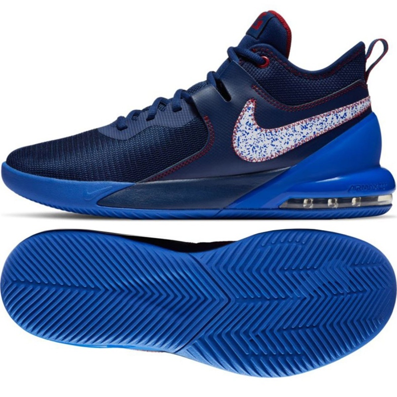 Nike Air Max Impact M CI1396 400 Koripallokengät punainen, sininen, sininen laivastonsininen