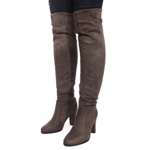 Mokkanahkaiset saappaat baarissa K953 Green vihreä