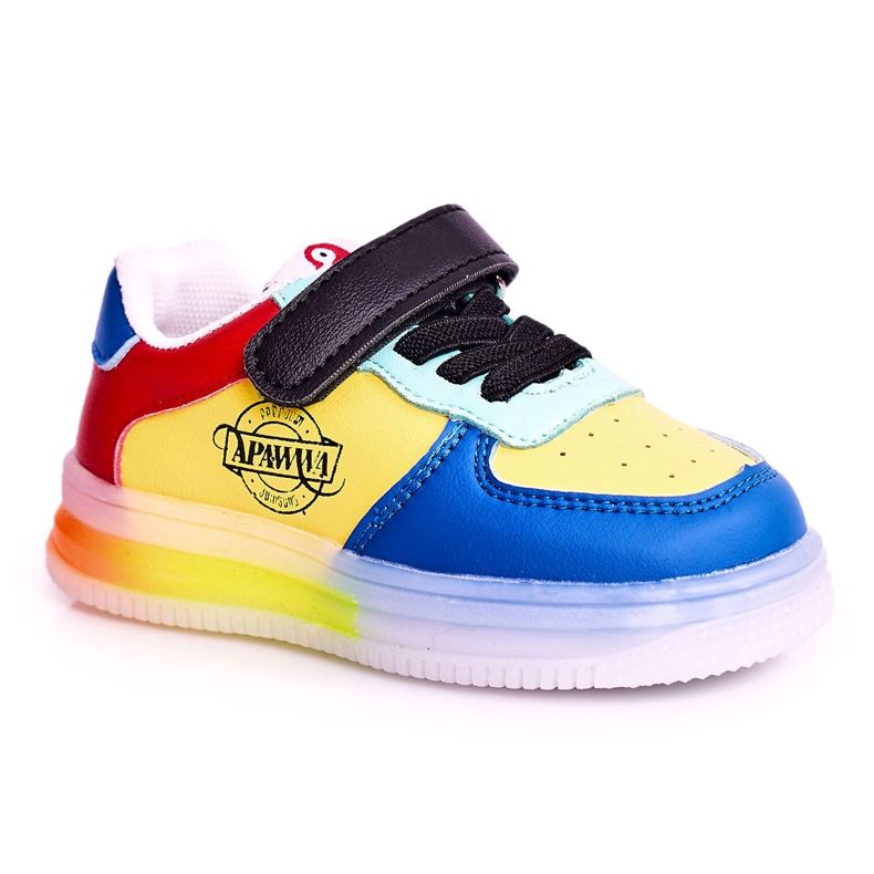 Apawwa Lasten urheilukengät LED -valopohjaisella monivärisellä skootterilla sininen keltainen