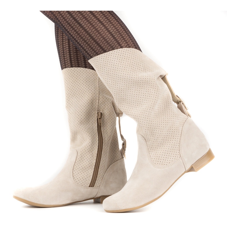 Olivier Avoimet saappaat Elena beige