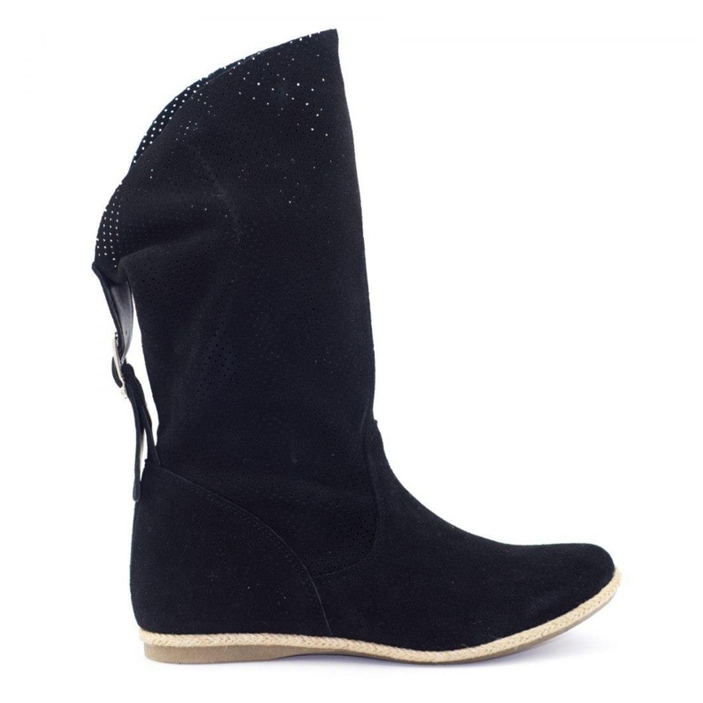 Olivier Elena Musta harmaa saapas