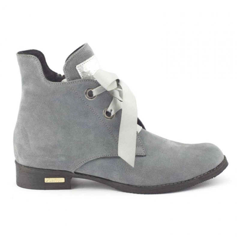 Olivier Flora harmaat saappaat nauhalla