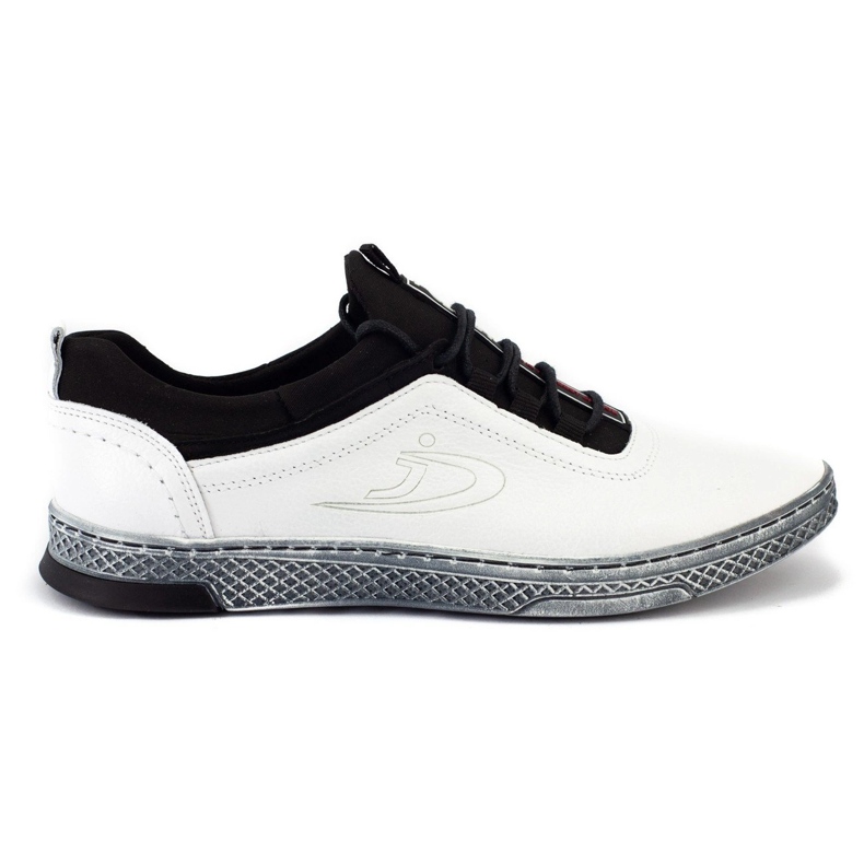 Polbut Miesten nahkaiset vapaa -ajan kengät K24 valkoinen