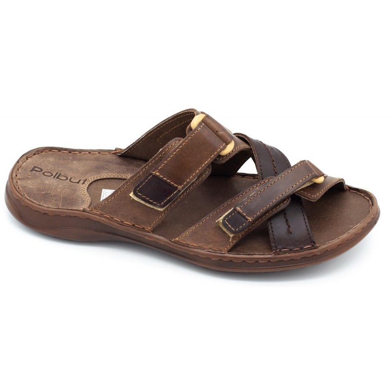 Polbut Miesten ruskeat tossut SA06