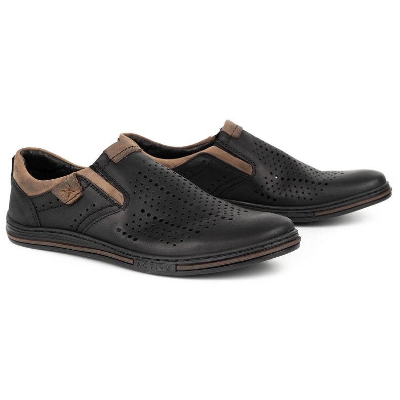 Polbut Miesten Brogues 401 Summer Black musta